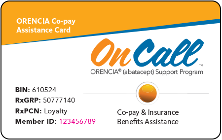 orencia co pay card phone number